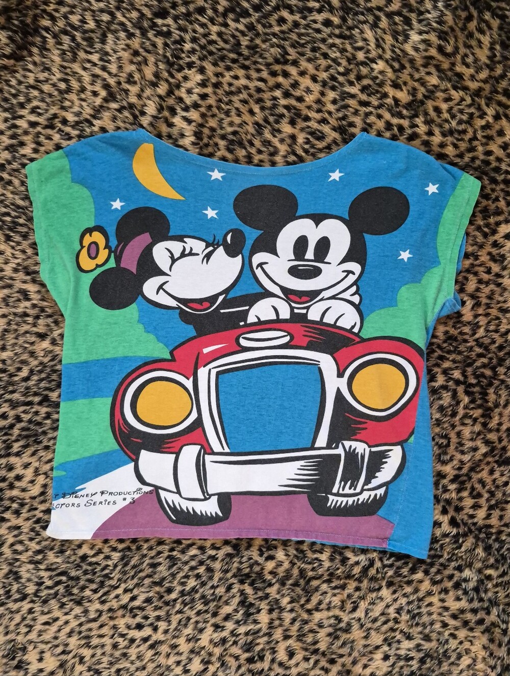 Walt Disney 80s Mickey & Minnie Driving Convertible Retro Vintage T Shirt Size S